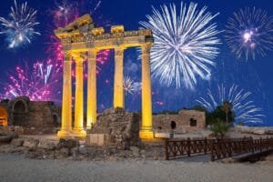 Temple of Apollo at Night with Fireworks – Antalya Historical Tours