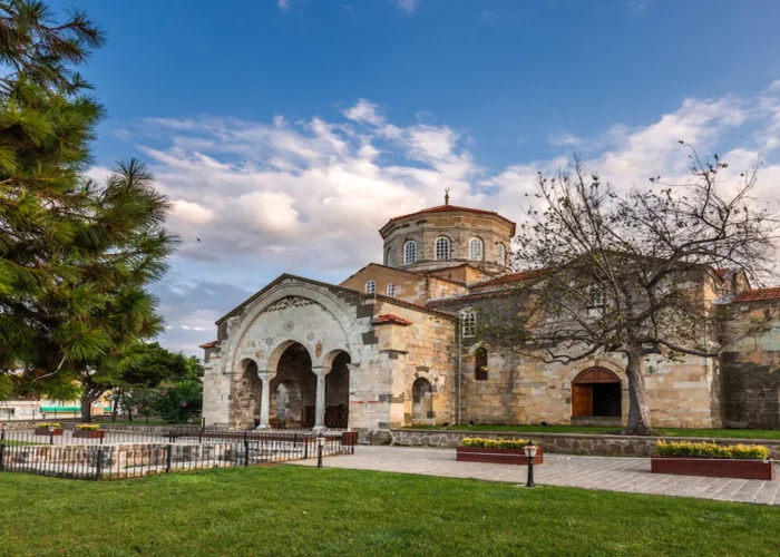 Exterior view of Hagia Sophia Mosque in Trabzon, Turkey