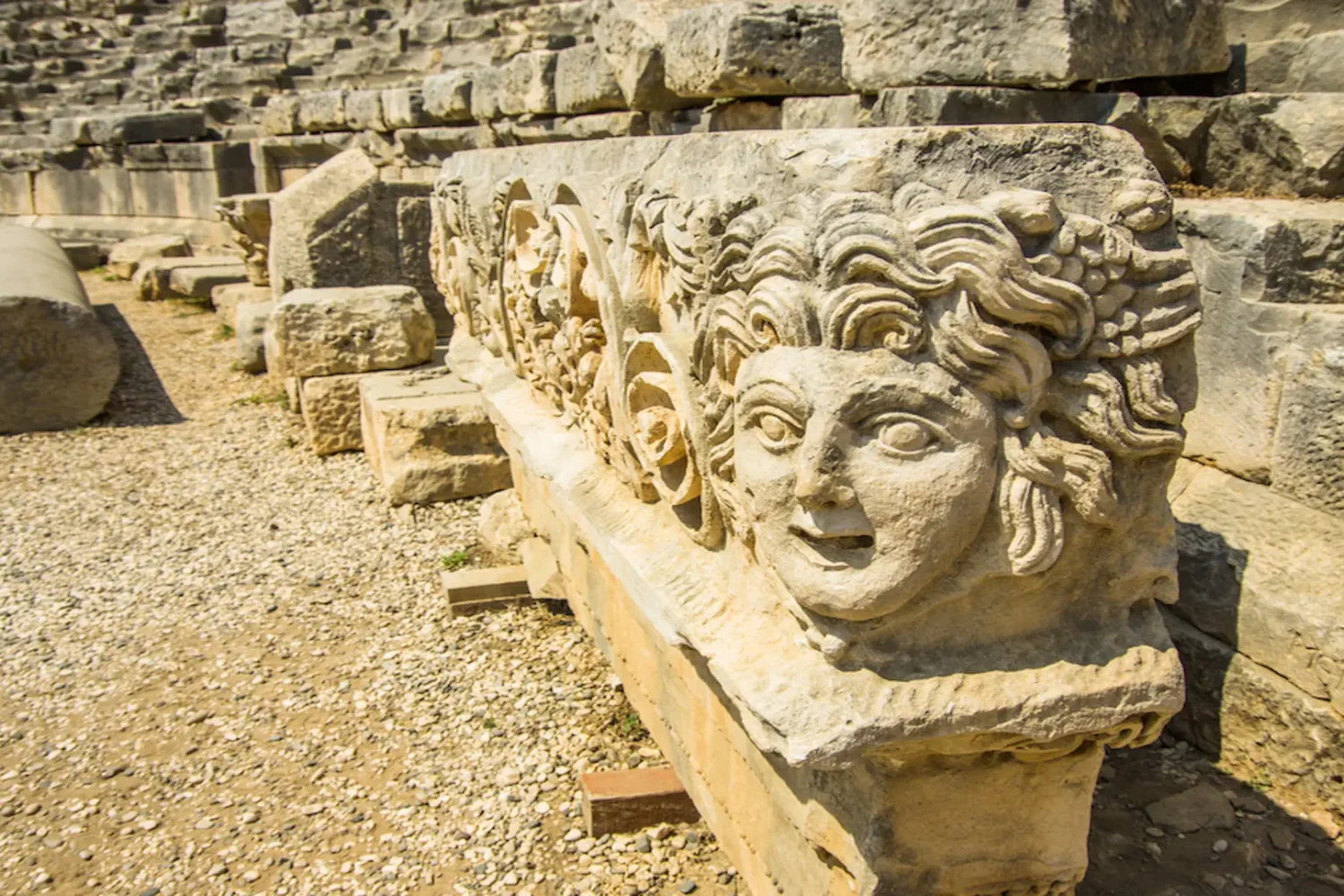 Marble statues from ancient Ephesus displayed in the museum