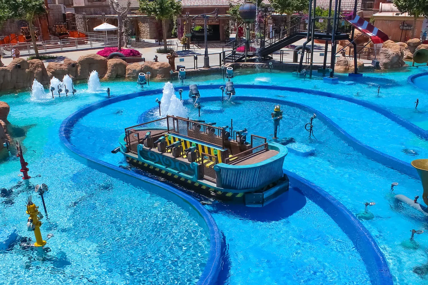 Water ride attraction at Land of Legends theme park Antalya