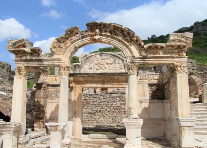 Hadrian Temple ruins in Ephesus ancient city